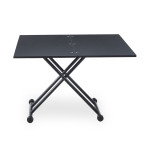 Paris Prix Table Basse Relevable "Higher" 57-114cm Noir Carbone