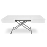 Paris Prix Table Basse Relevable "Lift" 120-190cm Blanc