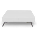 paris prix Table Basse Relevable "Lift" 120-190cm Blanc