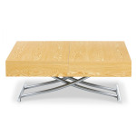 paris prix Table Basse Relevable "Lift" 120-190cm Chêne Clair