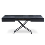 Paris Prix Table Basse Relevable "Lift" 120-190cm Noir Mat