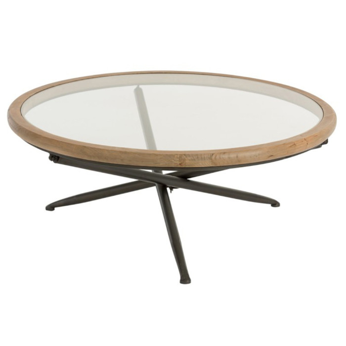 Paris Prix Table Basse Ronde "Bruxelles" 100cm Naturel