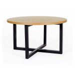Paris Prix Table Basse Ronde "Camden" 80cm Chêne & Noir