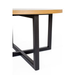 Paris Prix Table Basse Ronde "Camden" 80cm Chêne & Noir