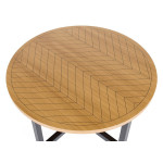 Paris Prix Table Basse Ronde "Camden" 80cm Chêne & Noir