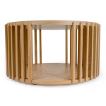 Paris Prix Table Basse Ronde Design "Drume" 83cm Chêne