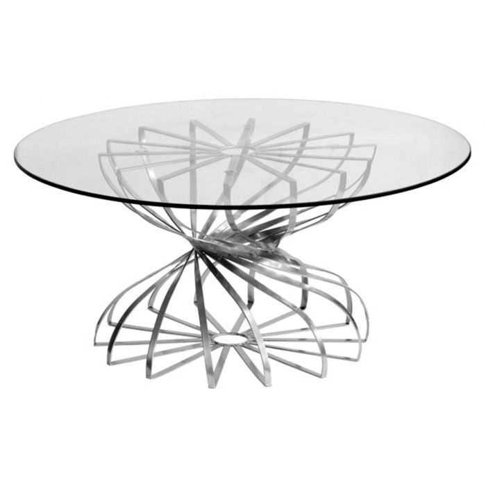 Paris Prix Table Basse Ronde Design "Nador" 81cm Argent