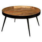 paris prix Table Basse Ronde Design "Siwan" 70cm Naturel