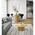 Paris Prix Table Basse Ronde Design "Soft" 78cm Naturel