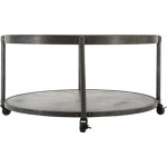 Paris Prix Table Basse Ronde En Métal "Chrono" 89cm Noir