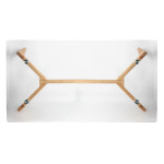 Paris Prix Table Basse Verre & Bois "Polax" 110cm Transparent