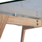 Paris Prix Table Basse Verre & Bois "Polax" 110cm Transparent
