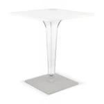 Paris Prix Table Carrée Intérieur & Extérieur "Summer" 71cm Blanc