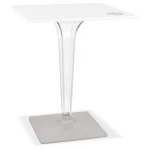 paris prix Table Carrée Intérieur & Extérieur "Summer" 71cm Blanc