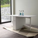 Paris Prix Table Console Pliante "Kungla" 170cm Bouleau Blanc