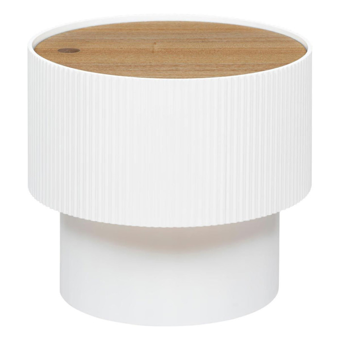 Paris Prix Table D'Appoint Avec Coffre "Enola" 38cm Blanc