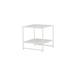 Paris Prix Table D'Appoint Avec Étagère "Staal" 50cm Blanc