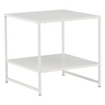 paris prix Table d'Appoint Avec Étagère "Staal" 50cm Blanc