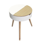Paris Prix Table D'Appoint & Coffre "Iowa" 54cm Naturel
