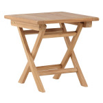 paris prix Table d'Appoint de Jardin en Teck "Kenya" 50cm Naturel