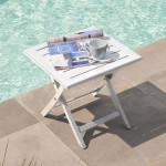 Paris Prix Table D'Appoint De Jardin Pliante "Marius" 43cm Blanc