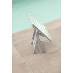 Paris Prix Table D'Appoint De Jardin Pliante "Marius" 43cm Blanc
