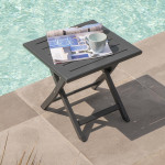 Paris Prix Table D'Appoint De Jardin Pliante "Marius" 43cm Gris Anthracite