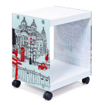 paris prix Table d'Appoint Design "Bristol" 46cm Blanc