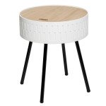 paris prix Table d'Appoint Design Coffre "Shiro" 45cm Blanc