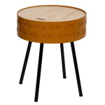 paris prix Table d'Appoint Design Coffre "Shiro" 45cm Moutarde