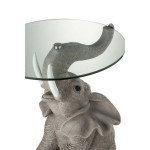 Paris Prix Table D'Appoint Design "Éléphant" 63cm Gris