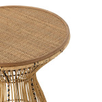 Paris Prix Table D'Appoint Design En Bambou "Rainures" 63cm Naturel