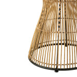 Paris Prix Table D'Appoint Design En Bambou "Rainures" 63cm Naturel