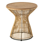 paris prix Table d'Appoint Design en Bambou "Rainures" 63cm Naturel