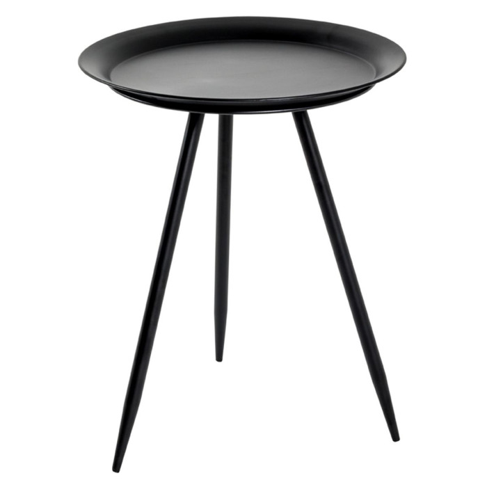 Paris Prix Table D'Appoint Design En Métal "Laqué" 47cm Noir