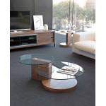 Paris Prix Table D'Appoint Design En Verre "Cécilia" 60cm Naturel