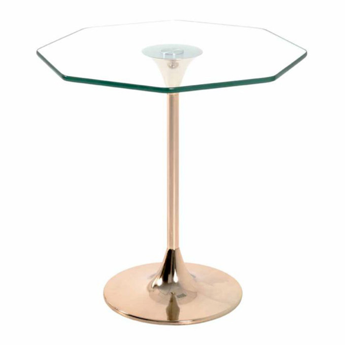 Paris Prix Table D'Appoint Design En Verre "Lya" 47cm Or