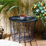 Paris Prix Table D'Appoint Design "Filaire" 52cm Gris