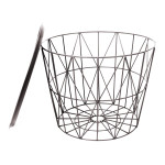 Paris Prix Table D'Appoint Design "Filaire" 52cm Taupe