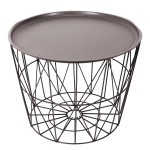 paris prix Table d'Appoint Design "Filaire" 52cm Taupe
