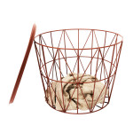 Paris Prix Table D'Appoint Design "Filaire" 52cm Terracotta