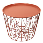 paris prix Table d'Appoint Design "Filaire" 52cm Terracotta