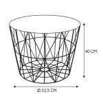 Paris Prix Table D'Appoint Design "Filaire" 52cm Vert