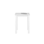 Paris Prix Table D'Appoint Design "Garyo" 55cm Blanc Laqué