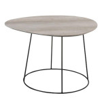 paris prix Table d'Appoint Design "Gigogne Ovale" 69cm Naturel
