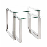 Paris Prix Table D'Appoint Design "Hytin" 45cm Argent
