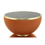Paris Prix Table D'Appoint Design "Jokai" 51cm Cognac & Or