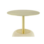 Paris Prix Table D'Appoint Design "Jokai" 60cm Crème & Or