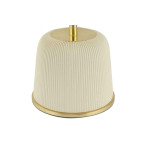 Paris Prix Table D'Appoint Design "Jokai" 60cm Crème & Or