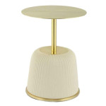 paris prix Table d'Appoint Design "Jokai" 60cm Crème & Or